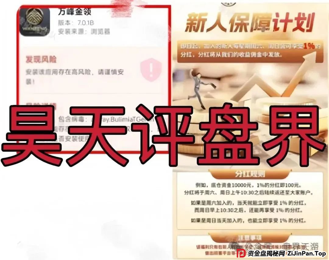 万峰金领资金盘内幕：天帝独家揭秘这个即将跑路的杀猪盘
