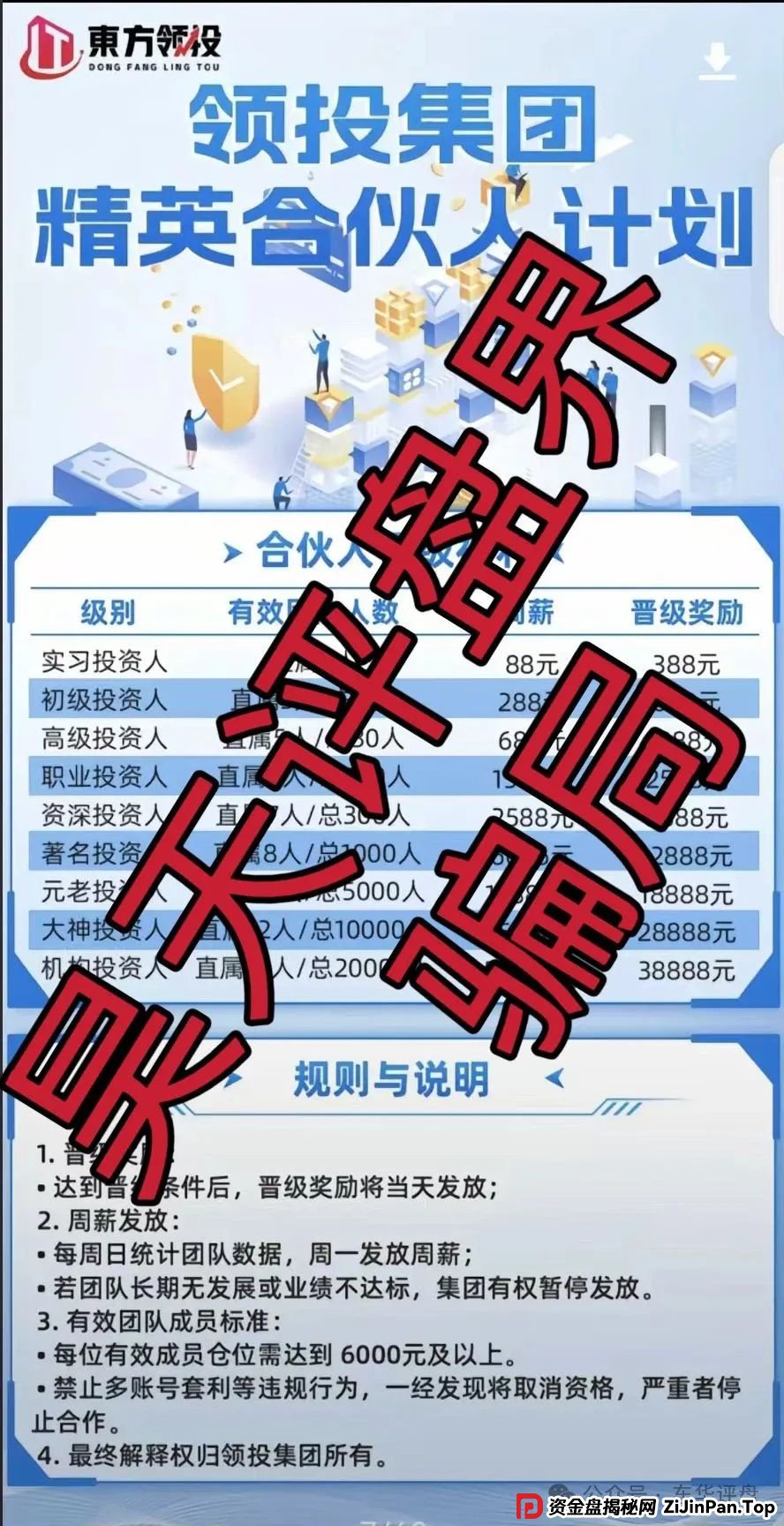 东方领投集团靠谱吗？高度预警：东方领投（领投集团）冒充正规公司的跟单类资金盘骗局，即将崩盘跑路！(1)
