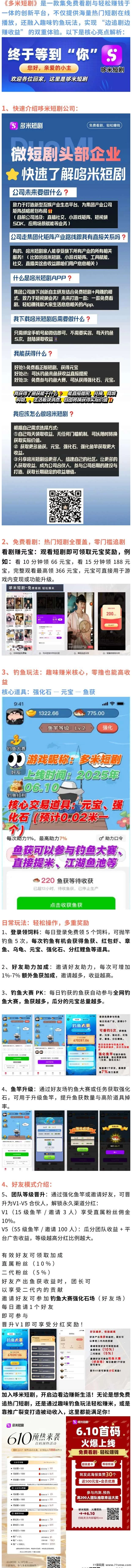 多米短剧新上线!扶持机制直2间1,快速起号赢分荭!(1) 多米短剧新上线!扶持机制直2间1,快速起号赢分荭!(1)